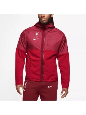 Утепленная куртка на молнии с капюшоном Nike красная