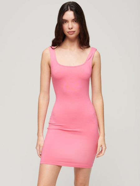 Платье мини Superdry розовое