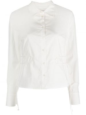 Βαμβακερό μάλλινο πουκάμισο Paloma Wool λευκό
