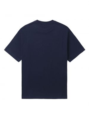 Haftowana koszulka bawełniana :chocoolate niebieska