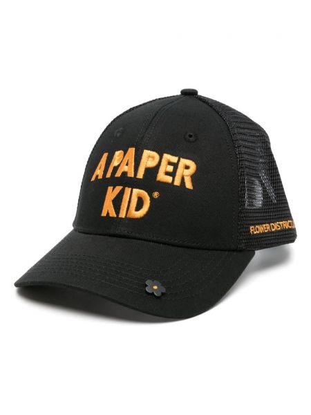 Șapcă cu broderie plasă A Paper Kid negru
