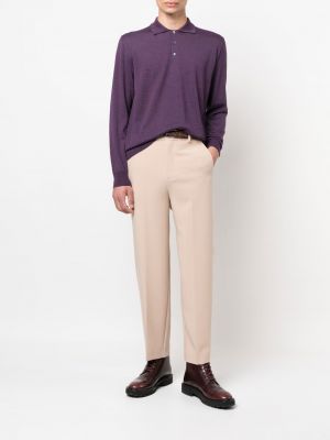 Polo avec manches longues Canali violet