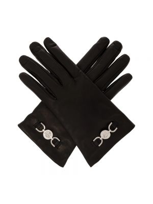 Leder handschuh Versace schwarz