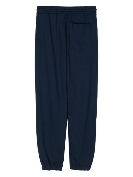 Pantalon de joggings en coton à imprimé Msgm bleu
