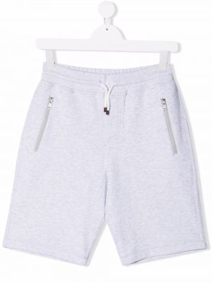 Jersey bomull shorts for jenter Brunello Cucinelli Kids grå