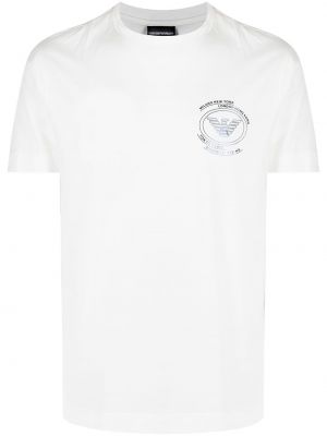 Camiseta de cuello redondo Emporio Armani blanco
