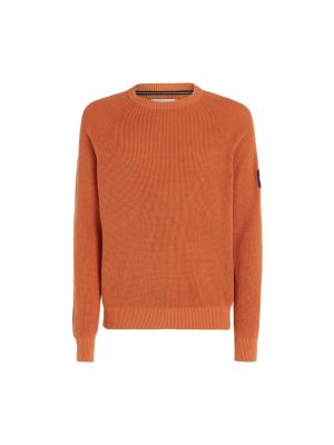 Sweter oversize Calvin Klein Jeans pomarańczowy