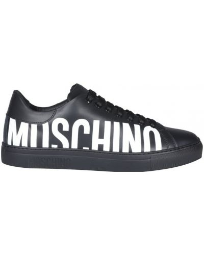 Sneakersy z printem Moschino, сzarny