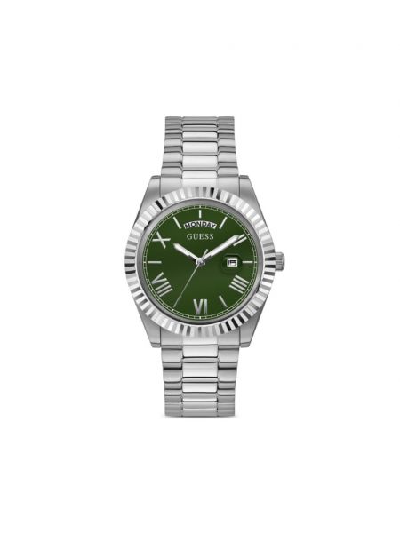 Armbanduhr aus edelstahl Guess Usa grün