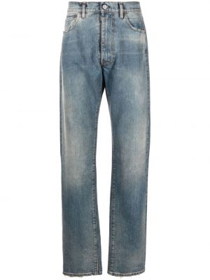 Straight leg jeans a vita bassa Maison Margiela blu