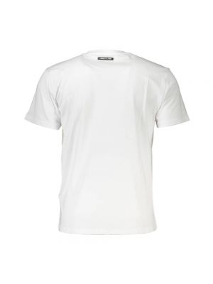 Koszulka z nadrukiem z krótkim rękawem Cavalli Class biała