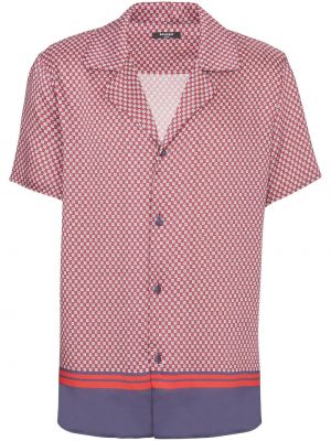 Košeľa s potlačou Balmain červená