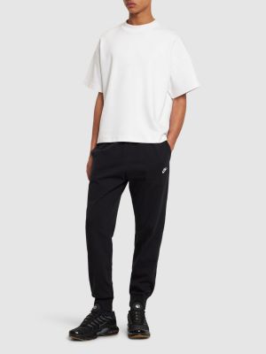 Pantalon de joggings en coton en tricot Nike noir
