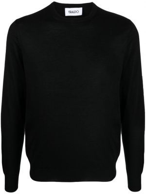 Kašmírový sveter s okrúhlym výstrihom Eraldo čierna