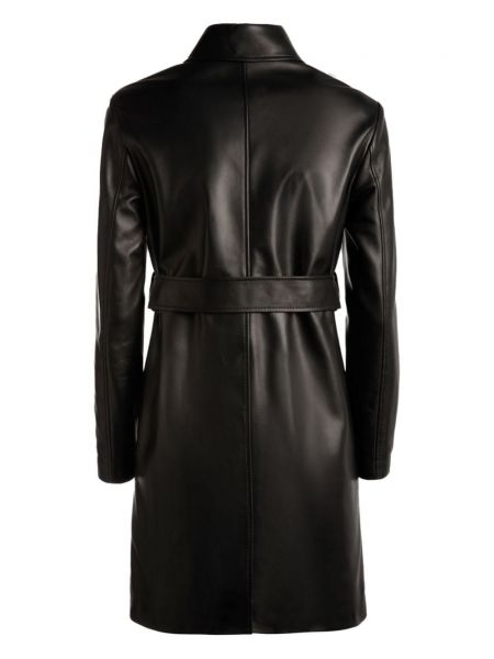 Manteau en cuir Bally noir