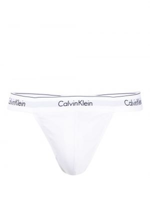 Stringi z dżerseju Calvin Klein białe