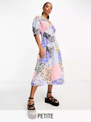 Платье миди в цветочек с принтом с v-образным вырезом Influence