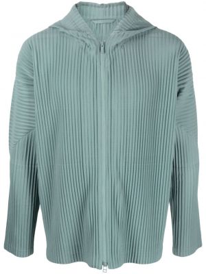 Giacca bomber con cappuccio Homme Plissé Issey Miyake verde
