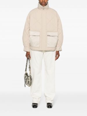 Prošívaná péřová bunda Calvin Klein bílá