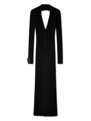 Šaty z merino vlny Jean Paul Gaultier černé