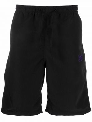 Brodert bermudashorts Needles svart