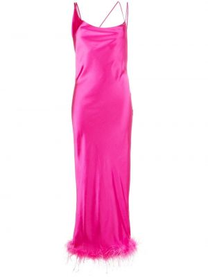Макси рокля с пера Loulou розово