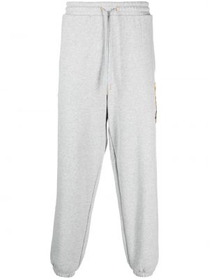 Pantalon en coton avec applique Puma gris