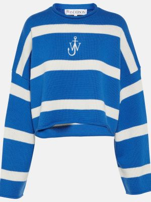 Кашмирен вълнен пуловер на райета Jw Anderson