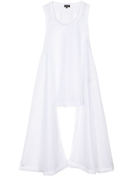 Asimetriška tinklinė marškiniai Comme Des Garçons Homme Plus balta