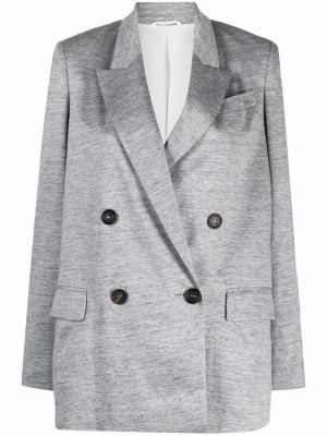 Lang blazer Brunello Cucinelli grå