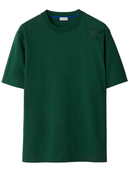Памучна тениска Burberry зелено