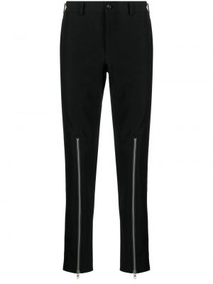 Skinny fit kelnės su užtrauktuku Comme Des Garçons Homme Plus juoda