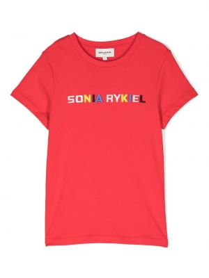 T-shirt con stampa Sonia Rykiel Enfant rosso