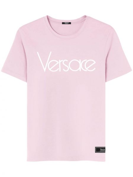 T-shirt di cotone Versace rosa
