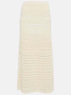 Bavlnená dlhá sukňa Simkhai béžová