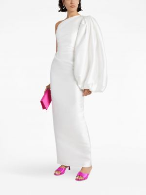 Robe longue asymétrique Solace London blanc