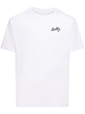 Camiseta de algodón de tela jersey Bally blanco