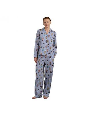 Pijama con estampado Lauren Ralph Lauren gris