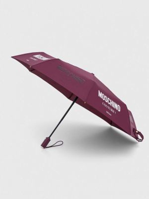 Bordowy parasol Moschino