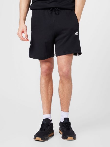 Csíkos csíkos sport rövidnadrág Adidas fekete