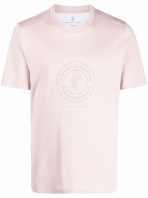 Bomull t-skjorte Brunello Cucinelli rosa