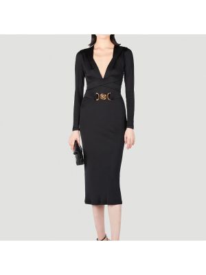 Sukienka midi z kapturem Versace czarna