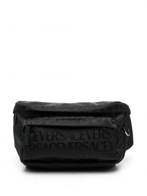 Pásek s potiskem Versace černý