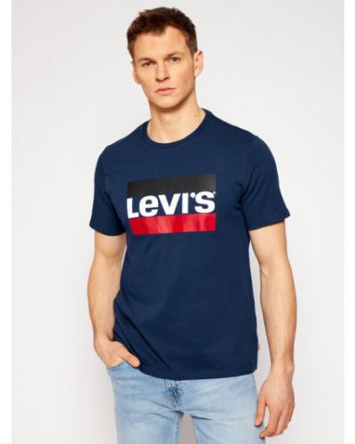 Koszulka z nadrukiem Levi's niebieska