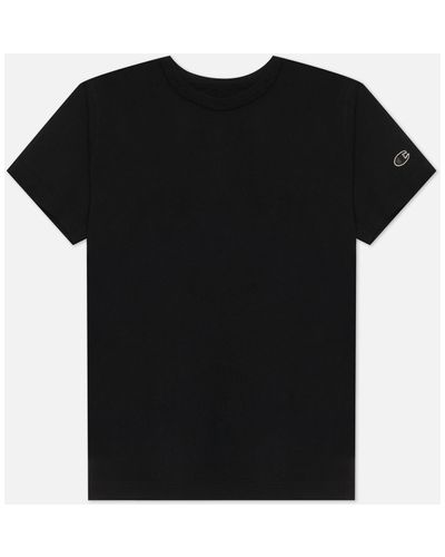 Женская футболка Champion Reverse Weave Organic Cotton Crew Neck Regular Fit,  , размер S - Черный