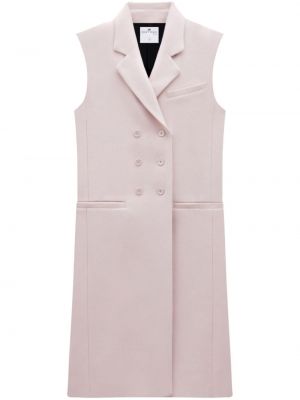 Kabát bez rukávů Courrèges růžový