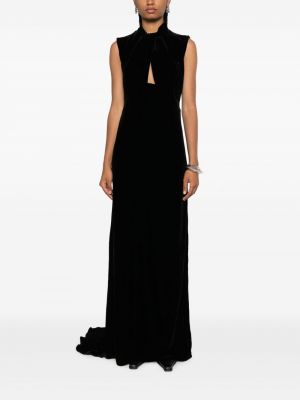 Aksamitna sukienka koktajlowa bez rękawów N°21 czarna