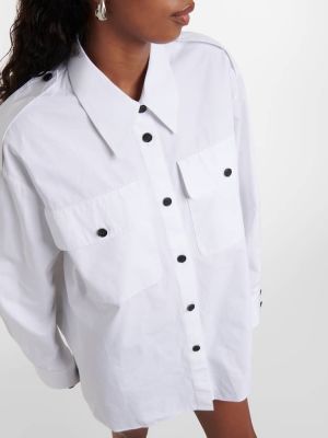 Camisa de algodón Khaite blanco