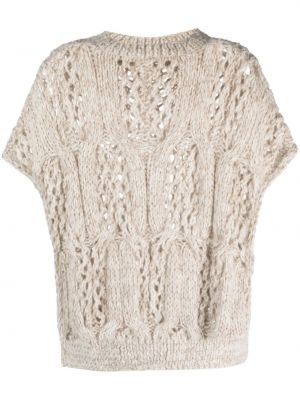 Sweter z okrągłym dekoltem Antonelli biały