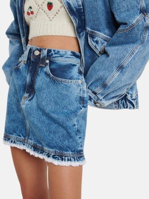 Spódnica jeansowa Alessandra Rich niebieska